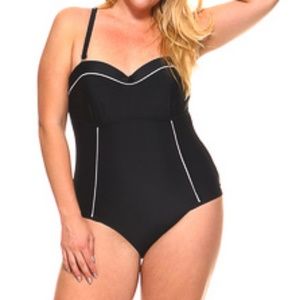 NWT Biki Black One Piece Swimsuit XL